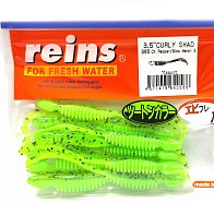 Силиконовая приманка Reins Curly Shad 3.5 90 мм 11 шт B85-Ch Pepper/Glow Melon S   ST3.5-B85 — варианты, разновидности модели