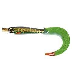 Силиконовая приманка Strike Pro Giant Pig Tail 400 мм 1 шт Green Motoroil Pike UV   SP-172K#MN3 — цена и наличие в каталоге