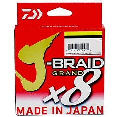 Плетеный шнур Daiwa J-Braid Grand X8 150 м  PE # 1,2 Yellow 0,16 мм — цена и наличие в каталоге