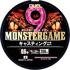 Плетеный шнур Duel Monster Game 9 Casting 200 м  PE # 2 Pink Purple 0,24 мм   H4545-PP — цена и наличие в каталоге