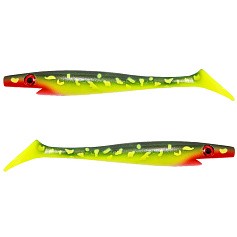 Силиконовая приманка Strike Pro Pig Shad Tournament 180 мм 2 шт Hot Pike   SP-172M#KG2 — цена и наличие в каталоге