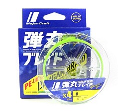 Плетеный шнур Major Craft Dangan Braid X4 150 м  PE # 1 Зеленый 0,13 мм   DB4-150/ 1 GR — цена и наличие в каталоге