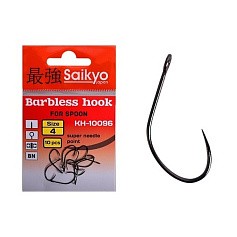 Крючок Одинарный Saikyo KH-10096 Barbless №4 10 шт BN   KH-10096BN4-10 — цена и наличие в каталоге