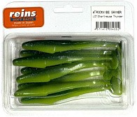 Силиконовая приманка Reins Rockvibe Shiner 4 101 мм 8 шт L01-Chartreuse Thunder   RVS4-L01 — варианты, разновидности модели