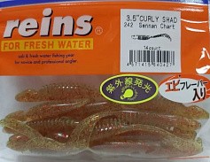 Силиконовая приманка Reins Curly Shad 3.5 90 мм 14 шт 242-Sennan Chart   ST3.5-242 — цена и наличие в каталоге