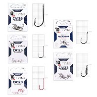 Крючок Одинарный Cobra Плотва №10 50 шт  Набор CA119 №10, CA120 №16, CA123 №10, CA125 №12, CA129 №8  COHK-M5RO1-SET — варианты, разновидности модели