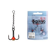 Крючок Тройной Ecopro Saikyo С глазом №16 5 шт  + цепочка  EP-TCG05-16 — варианты, разновидности модели