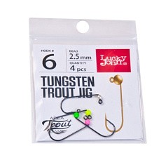Джиг-головка Lucky John Area Trout Game №4 0,15 гр 4 шт Mix 2   LJTATG025-SPGY — цена и наличие в каталоге