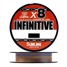 Плетеный шнур Sunline Infinitive X8 200 м  PE # 0,6 Multi Color 0,128 мм — цена и наличие в каталоге
