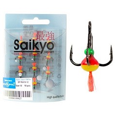 Крючок Тройной Ecopro Saikyo Тип А №8 10 шт  С красным хвостом  EP-TKA10-08 — цена и наличие в каталоге