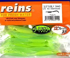 Силиконовая приманка Reins Curly Shad 3.5 90 мм 11 шт L12-Ice Chartreuse   ST3.5-L12 — цена и наличие в каталоге