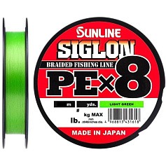 Плетеный шнур Sunline Siglon PE X8 200 м  PE # 3 Light Green 0,296 мм — цена и наличие в каталоге