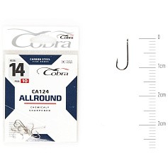 Крючок Одинарный Cobra Allround Round CA124 №14 10 шт    CA124-014 — цена и наличие в каталоге