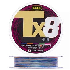 Плетеный шнур Duel PE Tx8 300 м  PE # 8 5Color 0,48 мм   H4349-5C — цена и наличие в каталоге