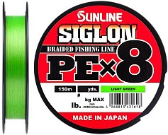 Плетеный шнур Sunline Siglon PE X8 150 м  PE # 0,3 Light Green 0,094 мм — цена и наличие в каталоге