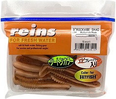 Силиконовая приманка Reins Rockvibe Shad 3 75 мм 12 шт L04-Motoroil/Pink   RSH3-L04 — цена и наличие в каталоге