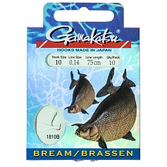 Поводок Gamakatsu Booklet BR. Feeder 1810B 75 см  0,14 мм  10 шт №10  140114-010-014 — цена и наличие в каталоге