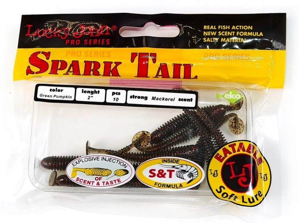Силиконовая приманка Lucky John Spark Tail 2.0in 50 мм 5 шт PA03 Pro Series  140166-PA03 — крупный план
	                                    2