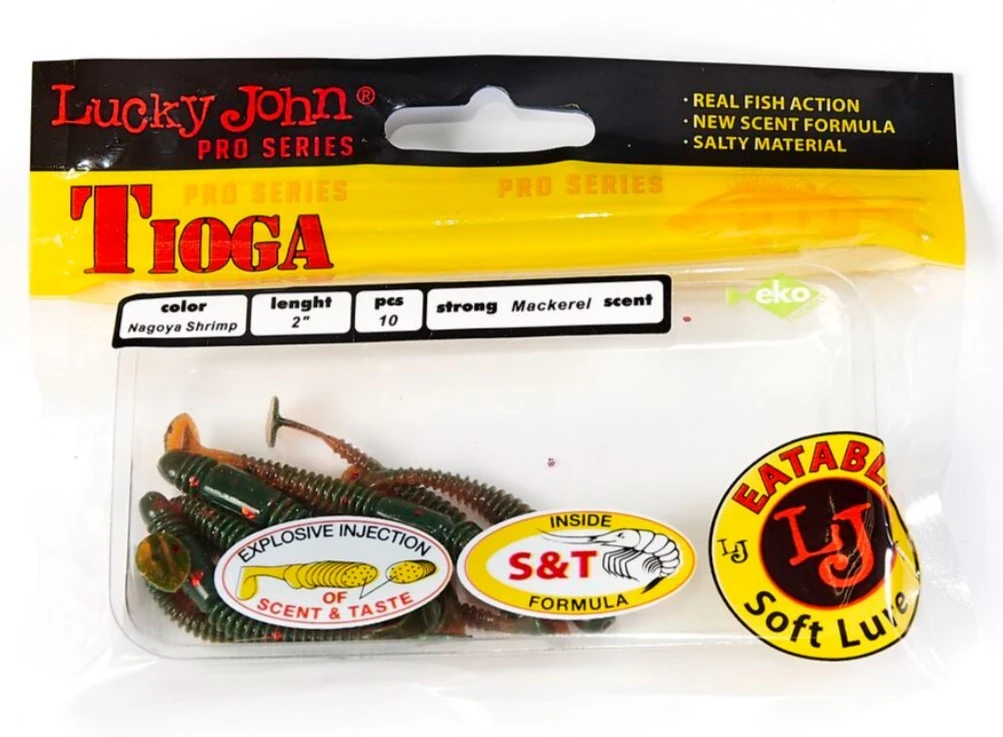 Силиконовая приманка Lucky John Tioga 2.0in 50 мм 10 шт 085 Pro Series  140102-085 — крупный план
	                                    2