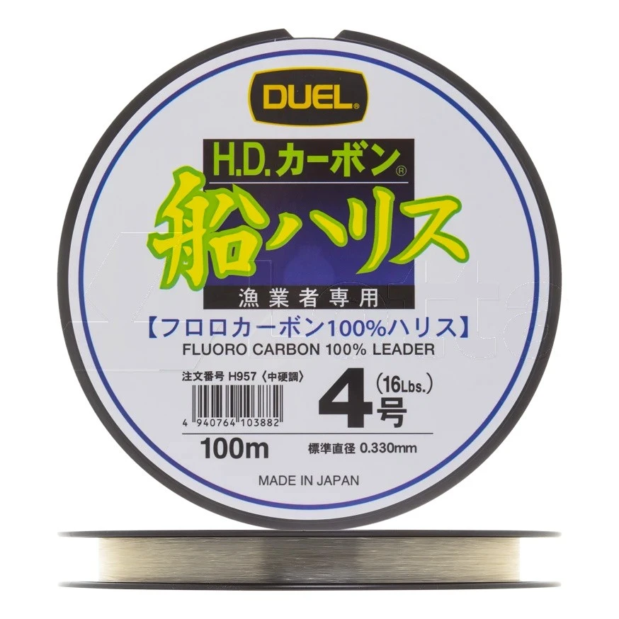 Флюорокарбон Duel H.D. Carbon Fune Leader Fluorocarbon 100% 100 м 0,33 мм    H957 — характеристики,  особенности конструкции