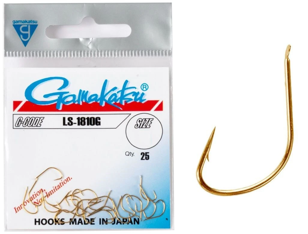 Крючок Одинарный Gamakatsu LS-1810G Hooks Gold №16 25 шт    146550-016 — крупный план
	                                    1