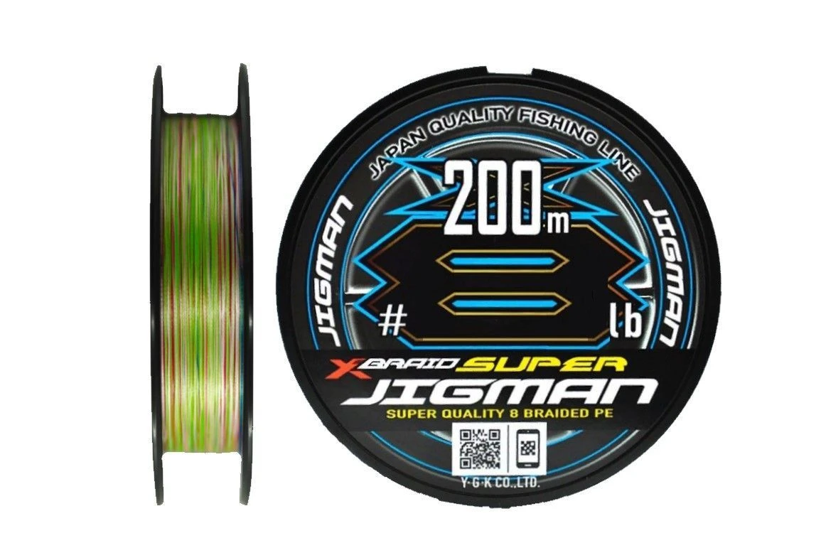 Плетеный шнур YGK X-Braid Super Jigman X8 200 м  PE # 0,8 5Color 0,148 мм — характеристики,
	                                    особенности конструкции
