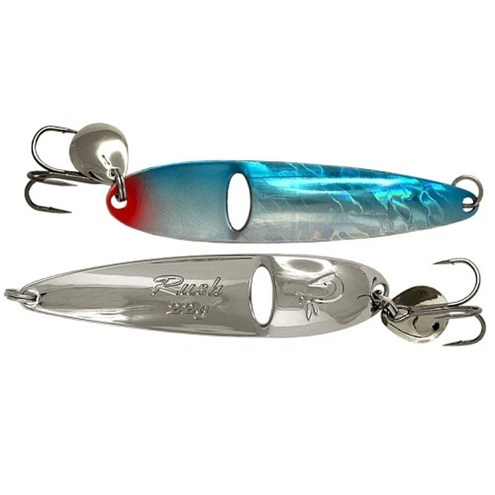 Колеблющаяся Блесна LureMax Rush 28 28 гр 90 мм Silver Eye   LSRH90-20 — характеристики,  особенности конструкции