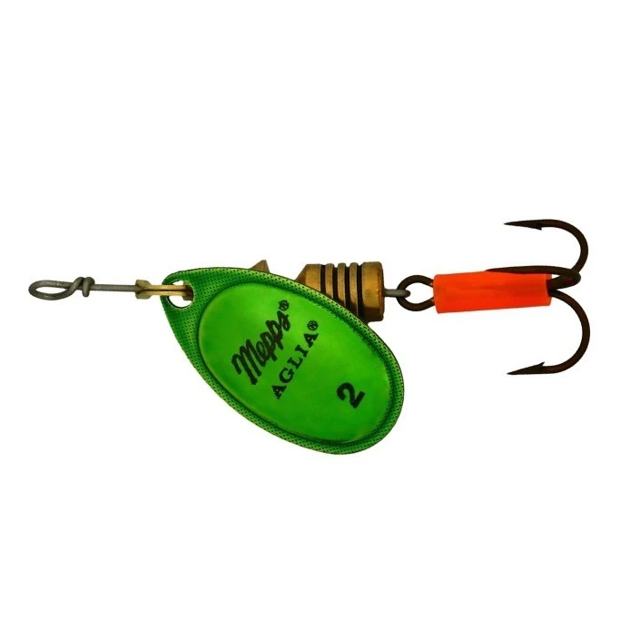 Вращающаяся Блесна Mepps Aglia Platium №2 4,5 гр Vert   ap-2-vt — характеристики,  особенности конструкции