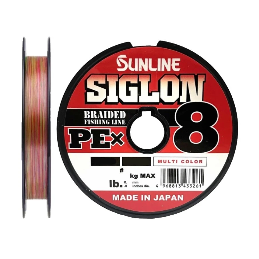 Плетеный шнур Sunline Siglon PE X8 100 м  PE # 8 Multi color 0,483 мм Connected 5C — характеристики,  особенности конструкции