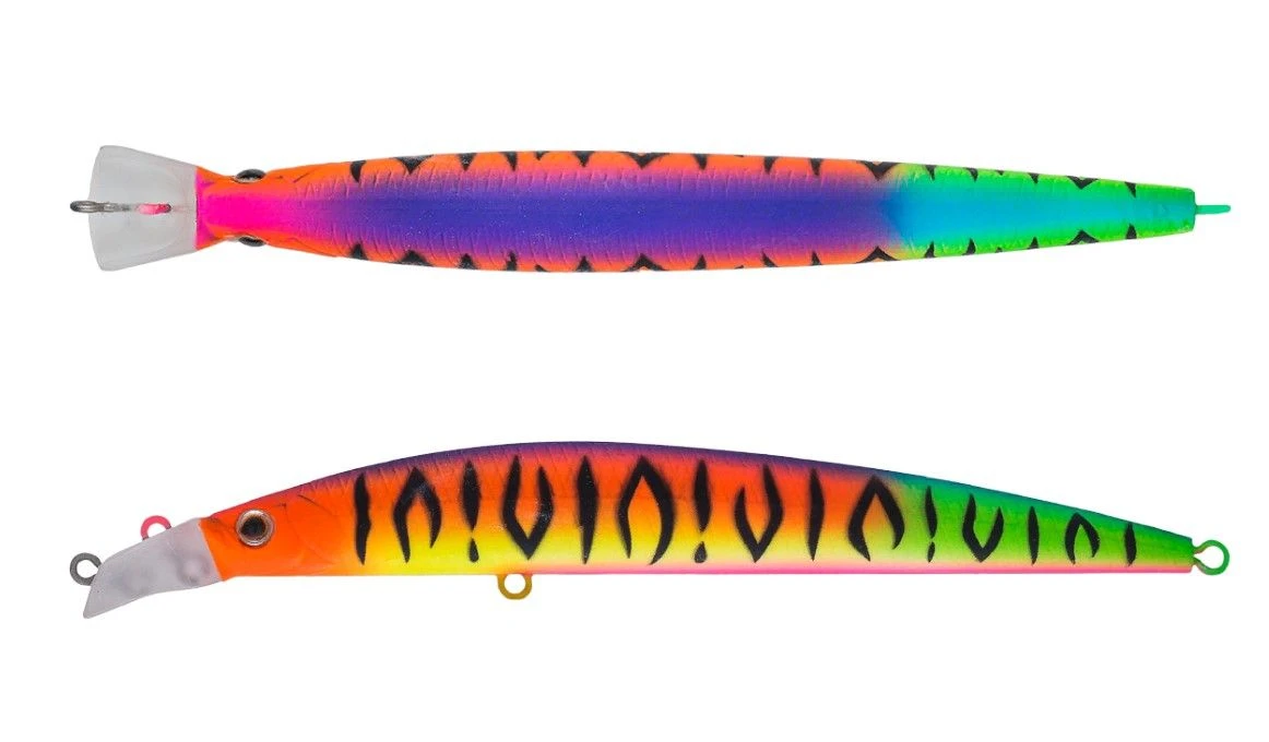 Воблер Strike Pro Top Water Minnow 110 A244S Parrot Mat Tiger 10,5 гр   JL-166F#A244S — крупный план
	                                    1