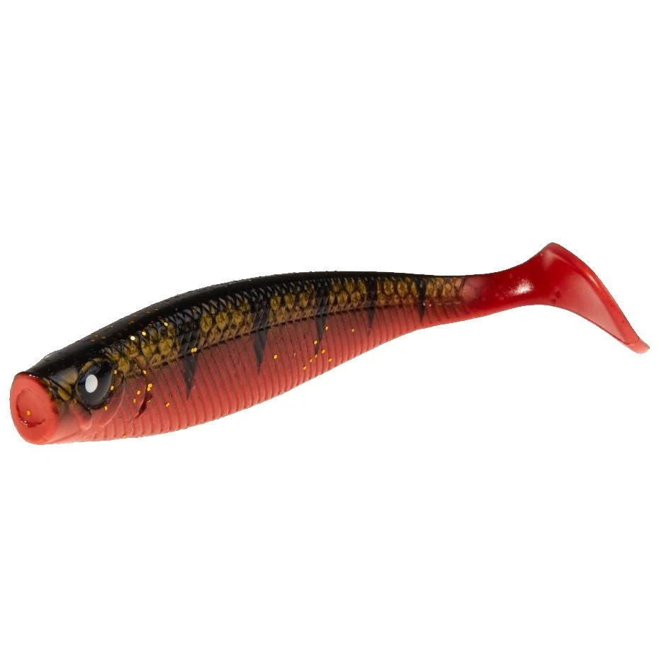 Силиконовая приманка Lucky John Red Tail Shad 5.0in 125 мм 3 шт PG22 3D Series  140427-PG22 — крупный план
	                                    1