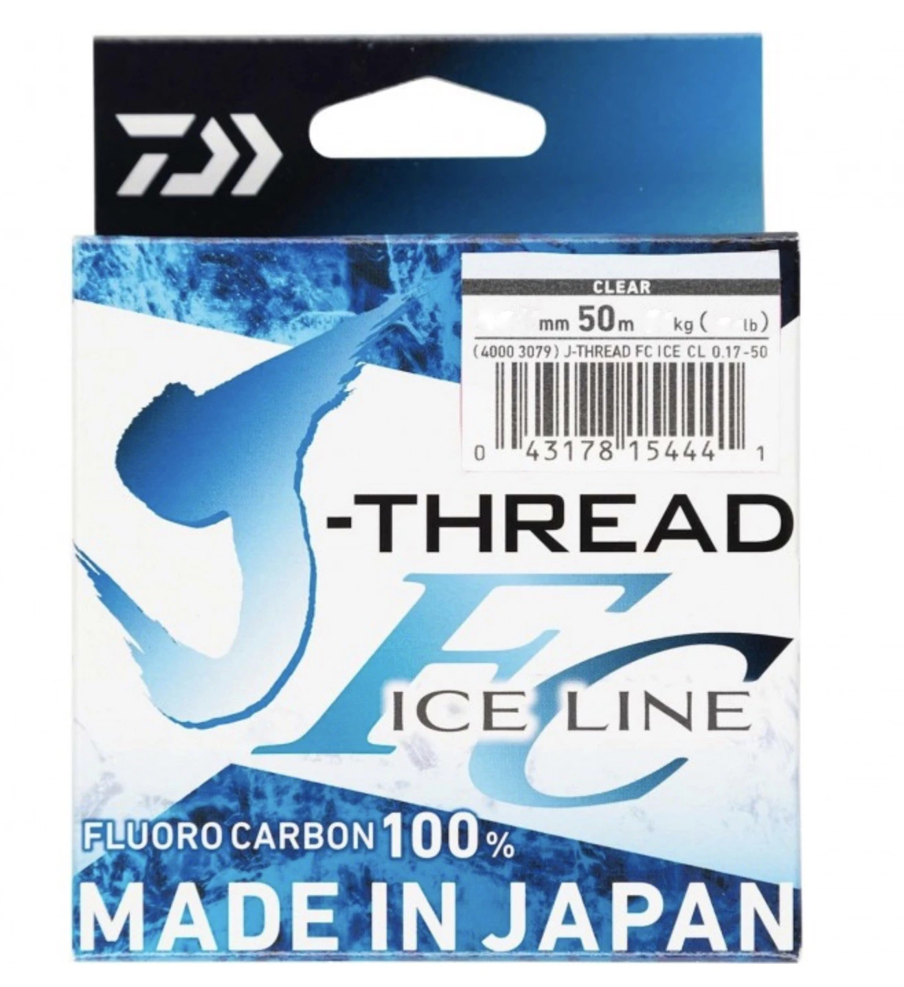 Флюорокарбон Daiwa J-Thread Fluoro Carbon Ice Line 50 м 0,24 мм Clear — характеристики,  особенности конструкции