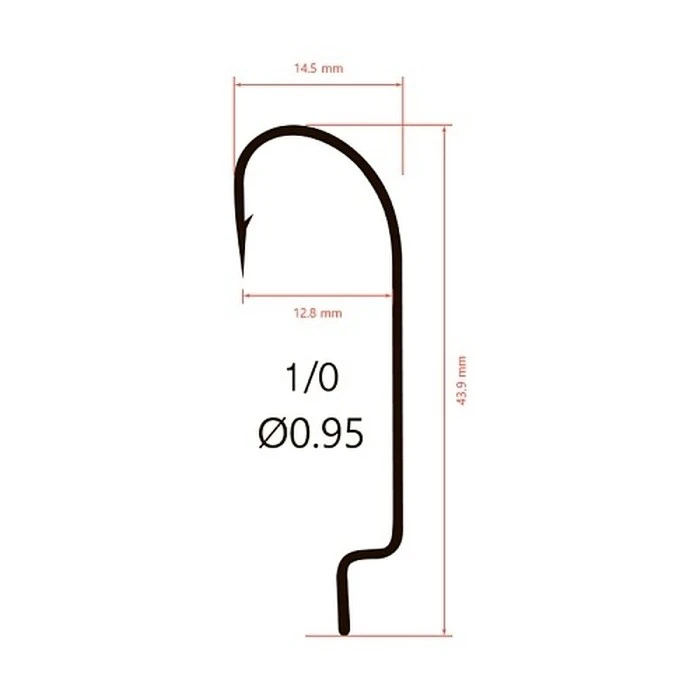 Крючок Офсетный Saikyo BS-2311 №1/0 10 шт BN   BS-2311BN1/0-10 — крупный план
	                                    2