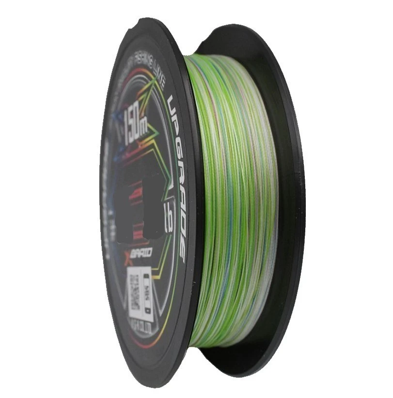 Плетеный шнур YGK X-Braid Upgrade X8 Pentagram 150 м  PE # 0,8 Multicolor 0,148 мм — крупный план
	                                    1