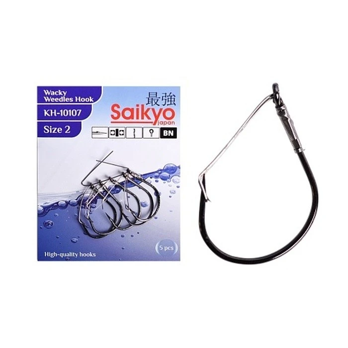 Крючок Одинарный Saikyo KH-10107 №2 10 шт BN   KH-10107BN2-5 — характеристики,  особенности конструкции