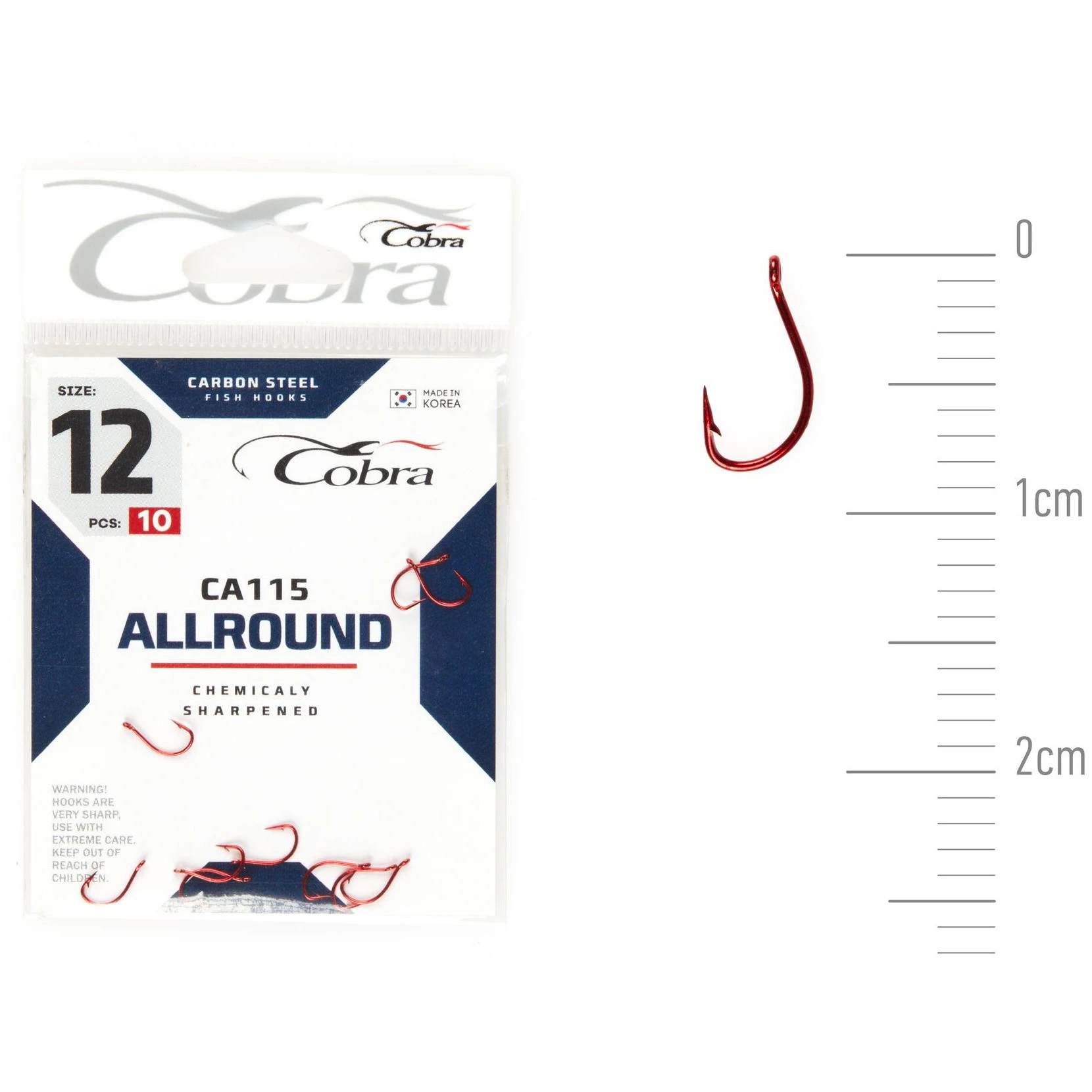Крючок Одинарный Cobra Allround Capital CA115 №12 10 шт    CA115-012 — характеристики,  особенности конструкции