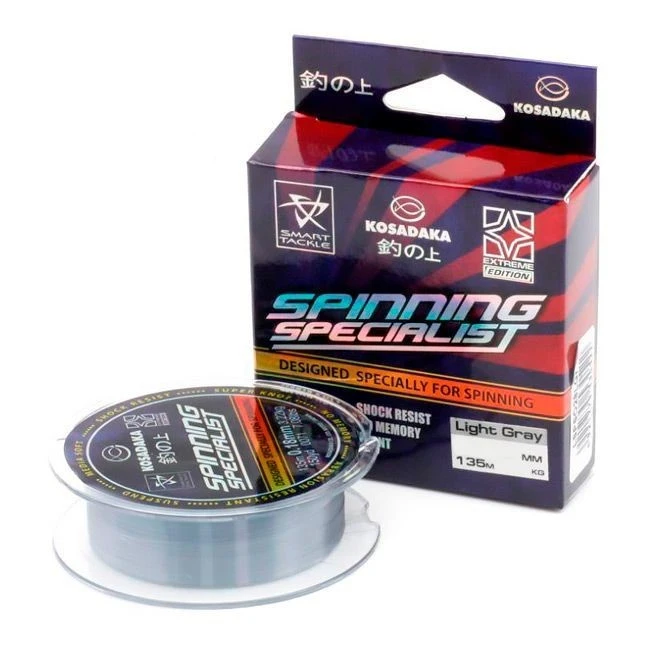 Леска монофильная Kosadaka Spinning Specialist 135 м 0,3 мм    LSPS30 — характеристики,  особенности конструкции