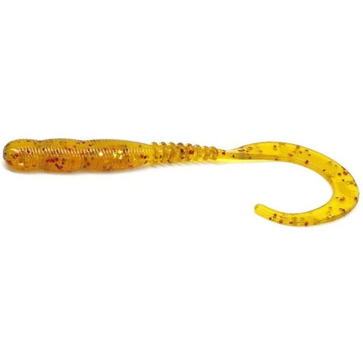 Силиконовая приманка Reins Curly Curly 100 мм 15 шт 598-Motor oil Red Gold   CC-598 — характеристики,  особенности конструкции