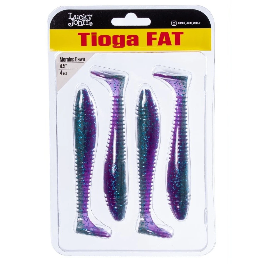 Силиконовая приманка Lucky John Tioga Fat 4.5in 114 мм 4 шт T91 Pro Series  140147-T91 — крупный план
	                                    2