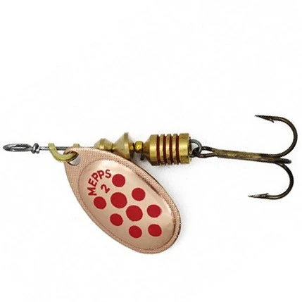 Вращающаяся Блесна Mepps Aglia Decoree №2 4,5 гр CU points rouge   a-2-c-r — характеристики,  особенности конструкции