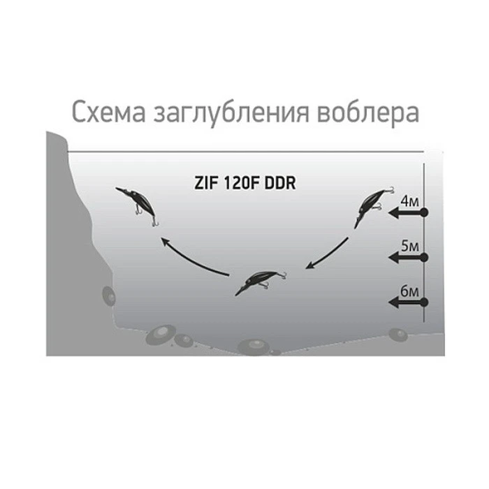Воблер LureMax Zif 120F DDR 026 19 гр   LWZ120FDDR-026 — крупный план
	                                    2