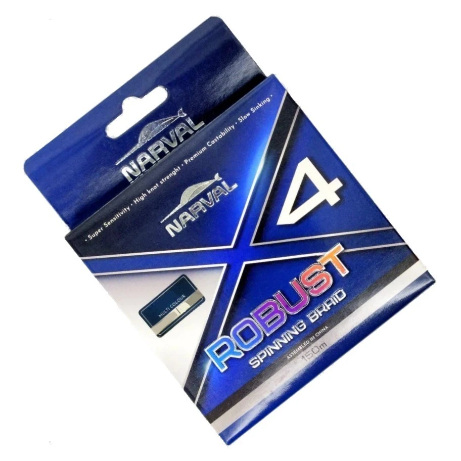 Плетеный шнур Narval Robust X4 PE 150 м  PE # 0,5 Multicolour 0,117 мм   NVLRBS150M0.5 — крупный план
	                                    2