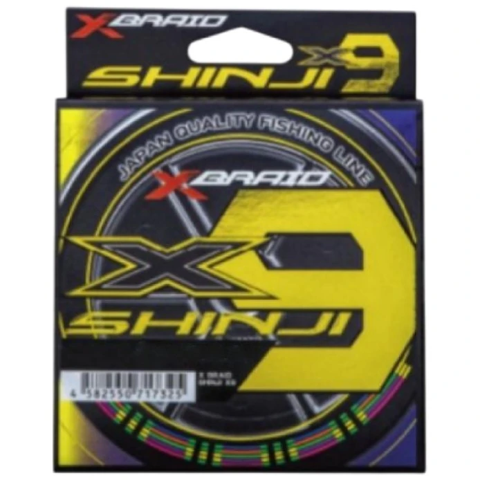 Плетеный шнур YGK X-Braid Shinji X9 200 м  PE # 0,6 Multicolor 0,128 мм — характеристики,
	                                    особенности конструкции