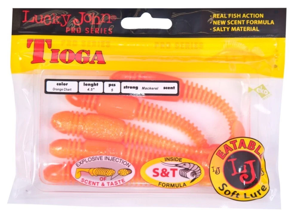 Силиконовая приманка Lucky John Tioga 4.5in 114 мм 5 шт T26 Pro Series  140185-T26 — крупный план
	                                    2