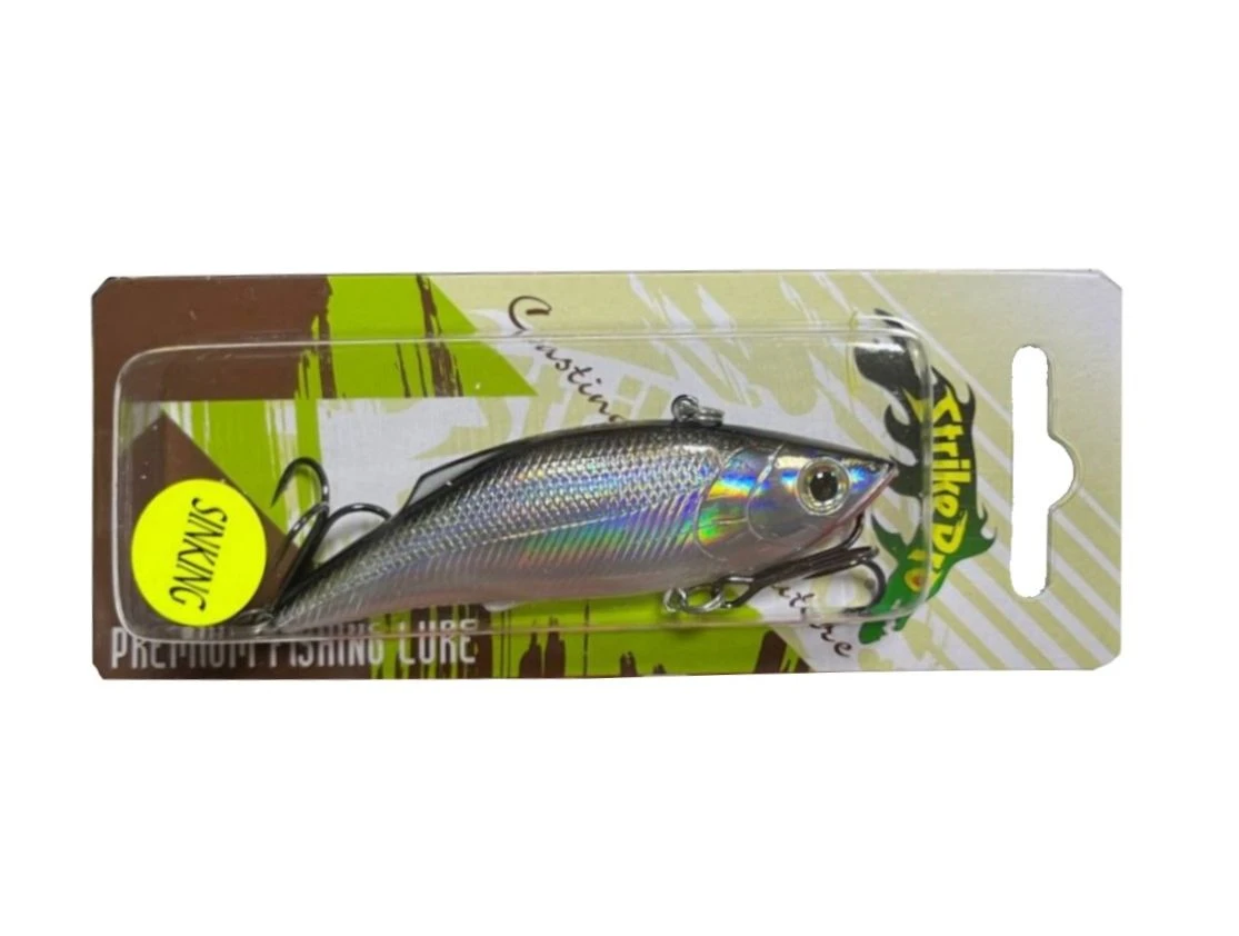 Воблер Strike Pro Rattle-N-Shad 75 A010-EP Black Back Silver 11 гр   JL-027S#A010-EP — крупный план
	                                    1
