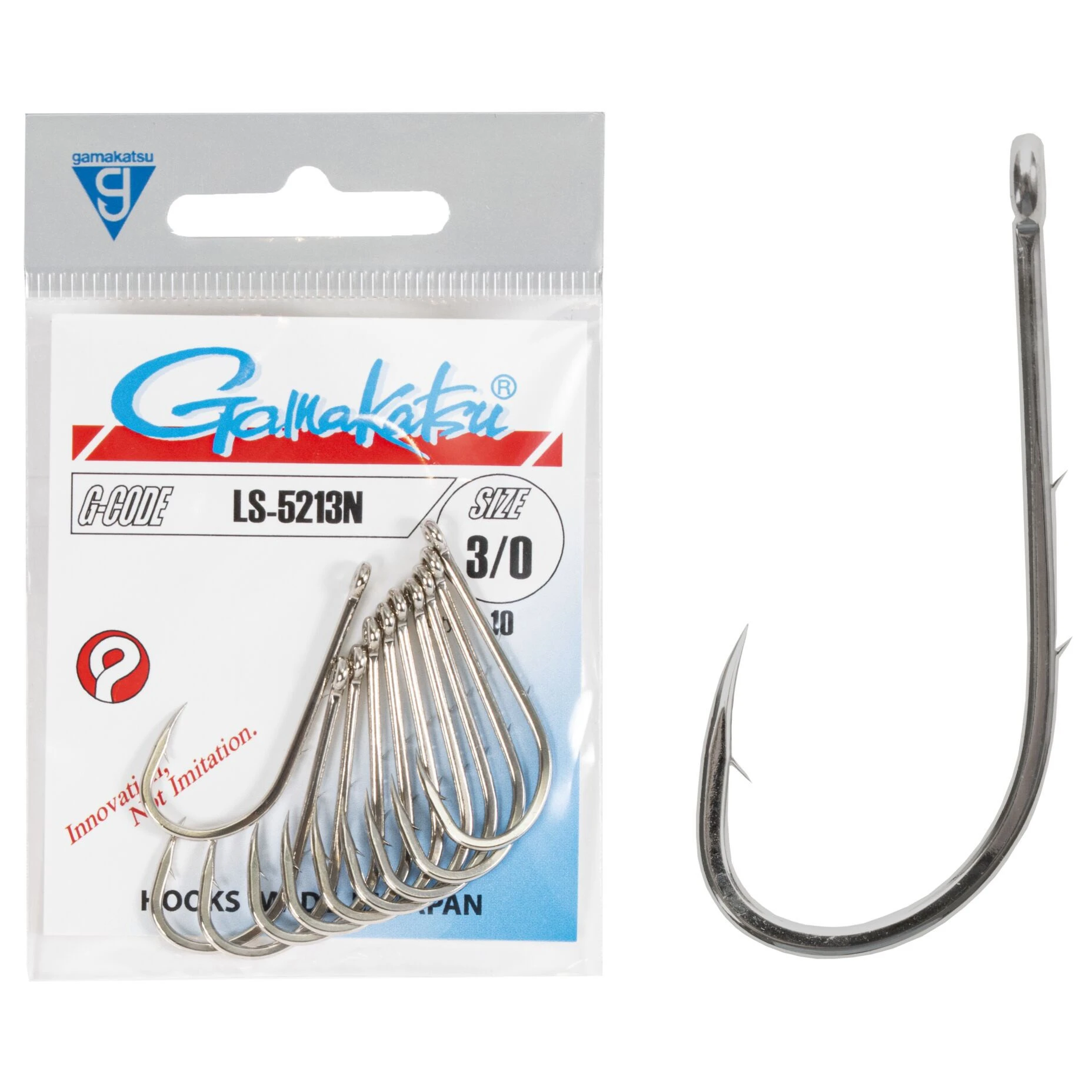 Крючок Одинарный Gamakatsu LS-5213N Hooks Nickel №3/0 10 шт    146618-003 — крупный план
	                                    1