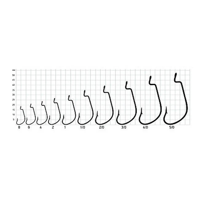 Крючок Офсетный Saikyo BS-3312 №8 10 шт BN   BS-3312BN8-10 — крупный план
	                                    1