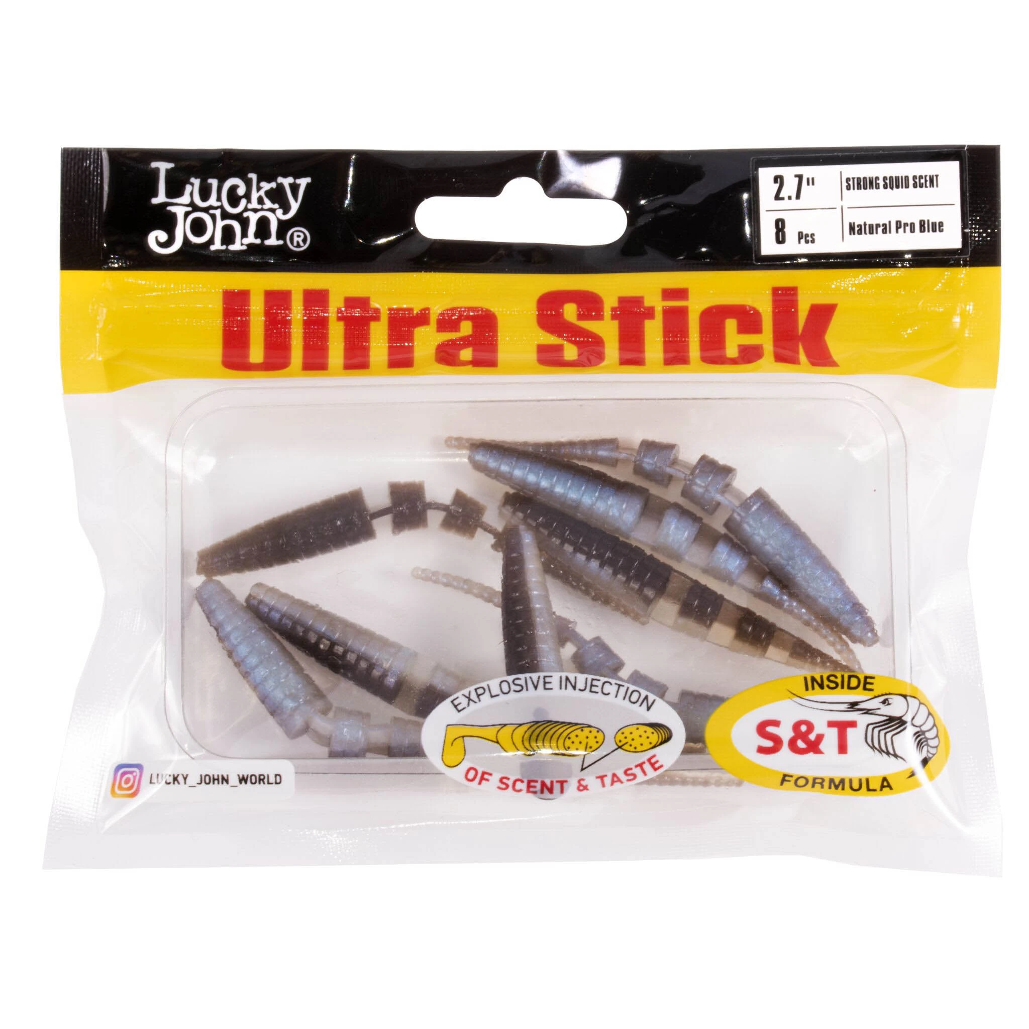Силиконовая приманка Lucky John Ultra Stick 2,7in 68 мм 8 шт T46 Pro Series  140206-T46 — крупный план
	                                    3