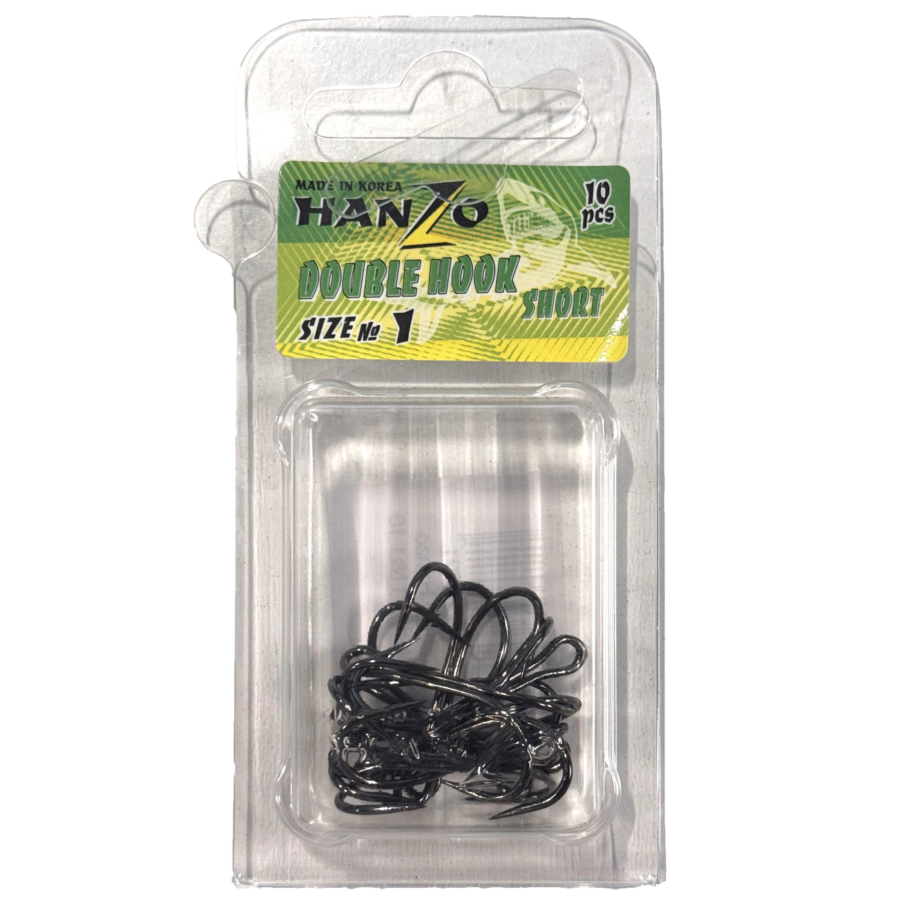 Крючок Двойной Hanzo Double Hook Short №1 10 шт    DHS-1 — характеристики,
	                                    особенности конструкции
