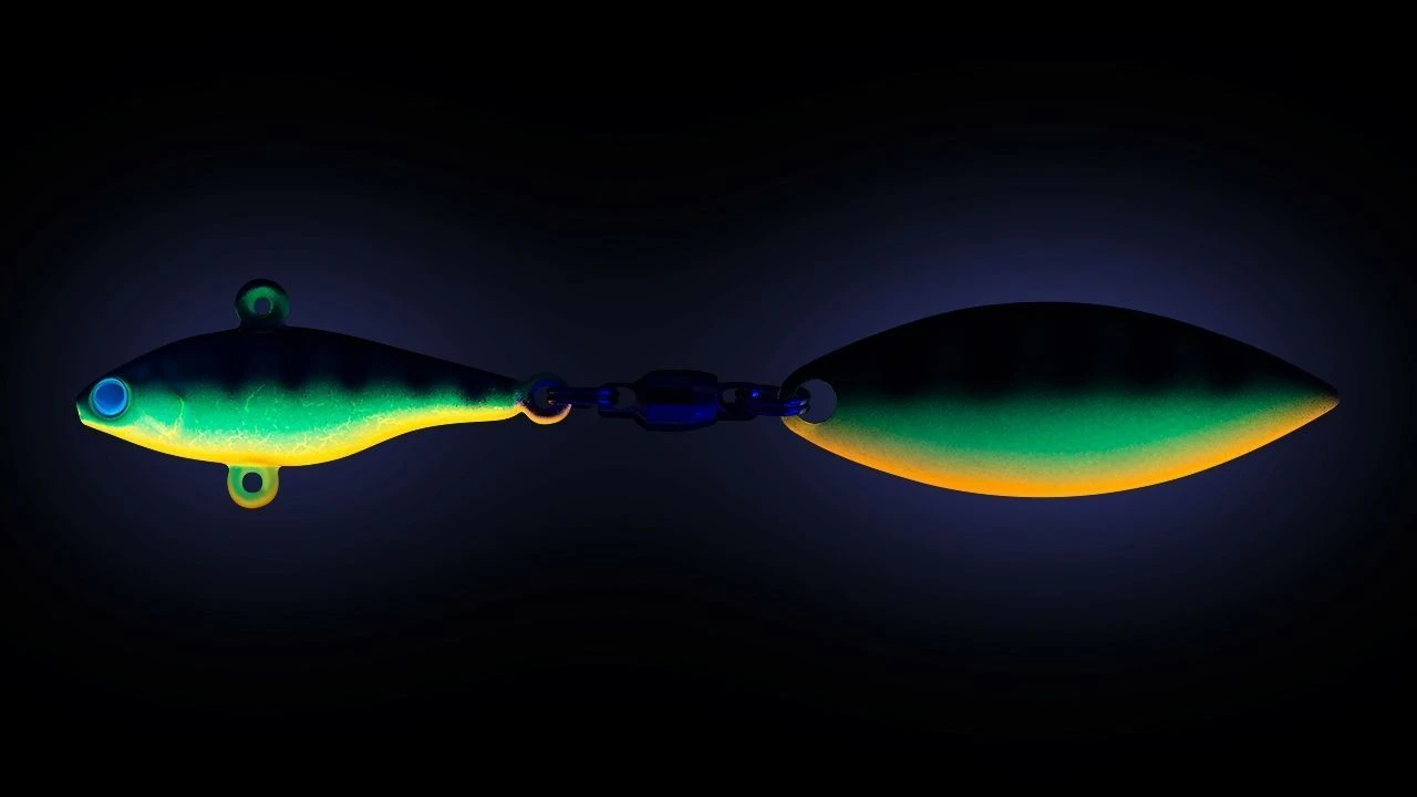 Тейл-спиннер Strike Pro Micro Whaker 30 11,4 гр 88 мм Natural Perch   JG-001A#A45E — крупный план
	                                    1